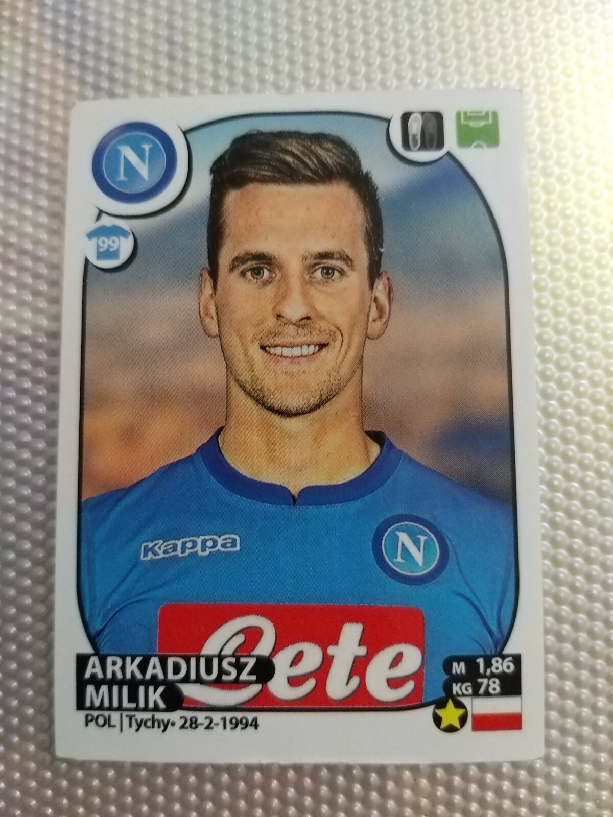 Serie A 2017-2018 Arkadiusz Milik Figure Number 389 Napoli Team