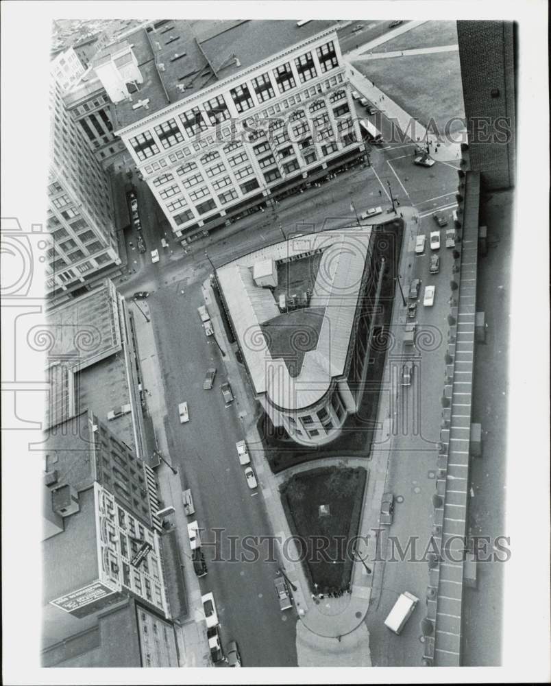 1969 Press Photo Airview of Library Park in Detroit - lra96949