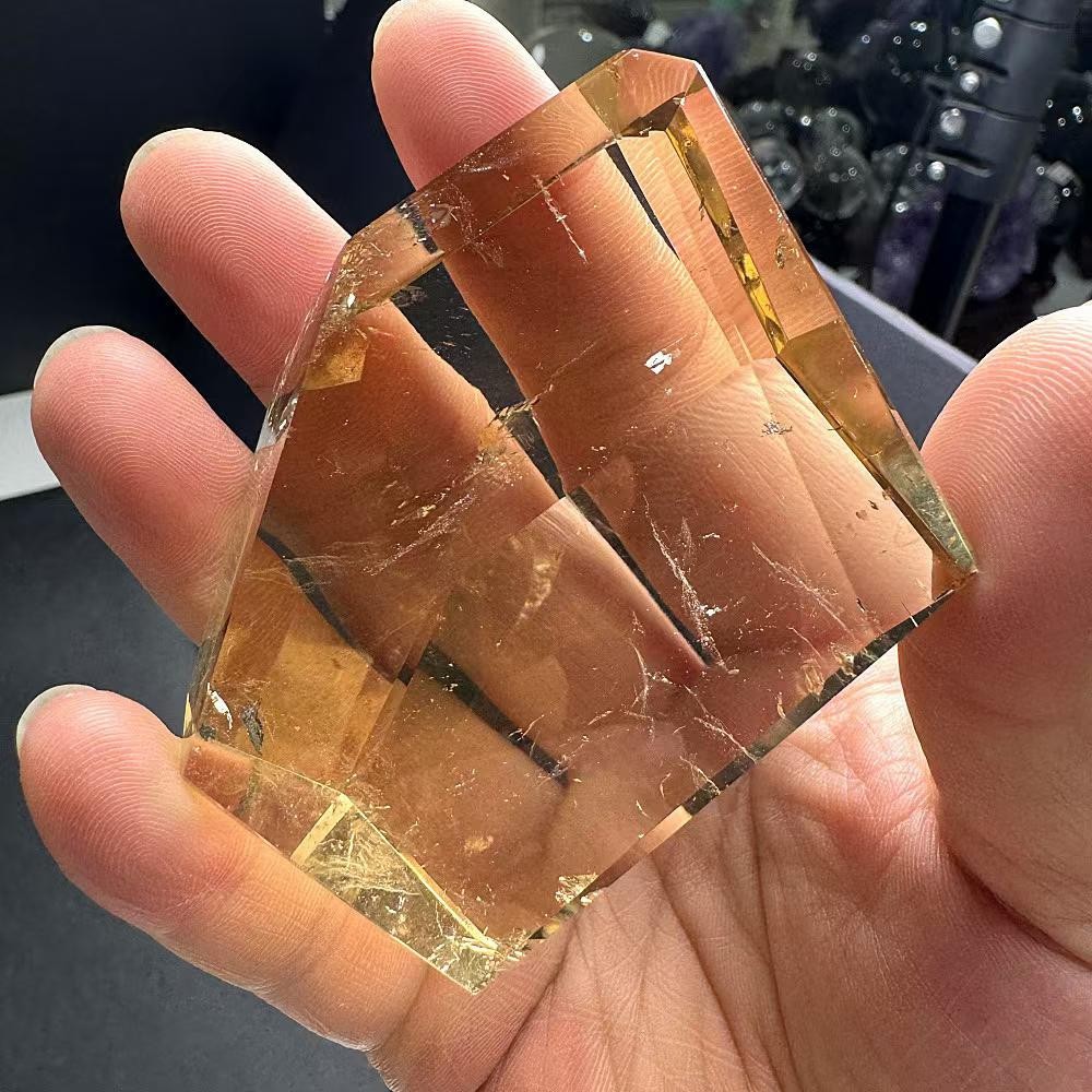 190g Natural Citrine Quartz Carved Freeform Polished Crystal Reiki Healing