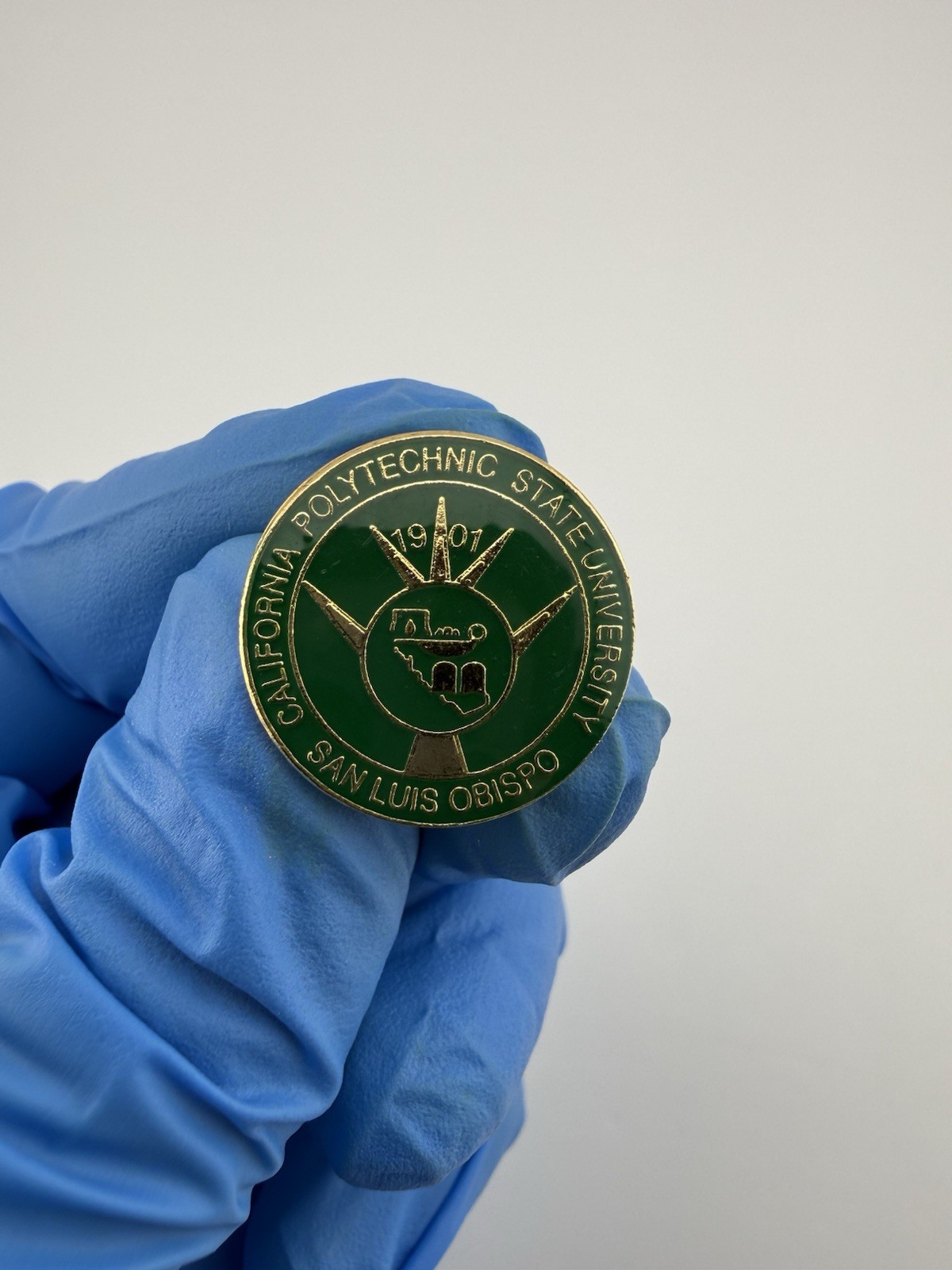 California Polytechnic State University, San Luis Obispo Green Enamel Lapel Pin