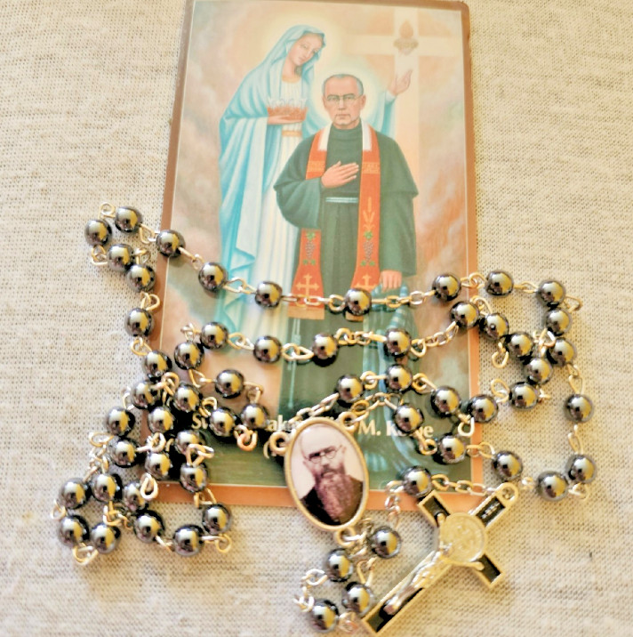 FATHER MAXIMILIAN KOLBE ROSARY 2ST CLASS RELIC RARE