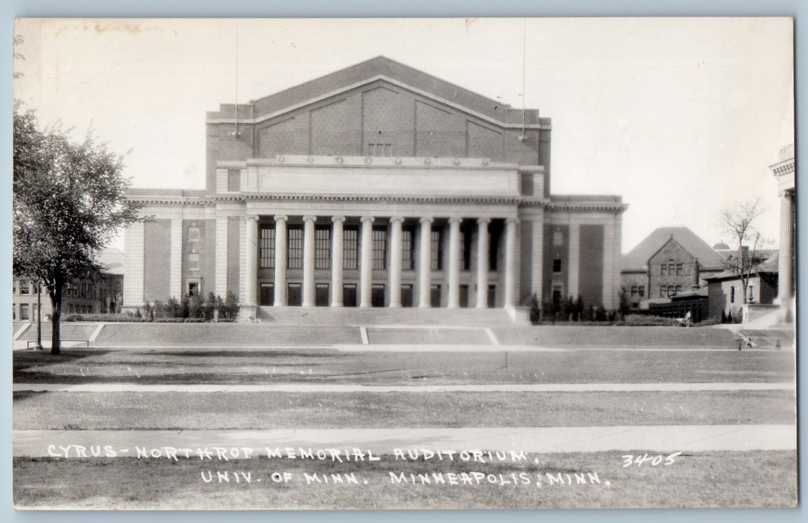 Cyrus Northrop Memorial Auditorium University Minneapolis MN RPPC Photo Postcard Cyrus Northrop Memorial Auditorium University Minneapolis MN RPPC Photo Postcard