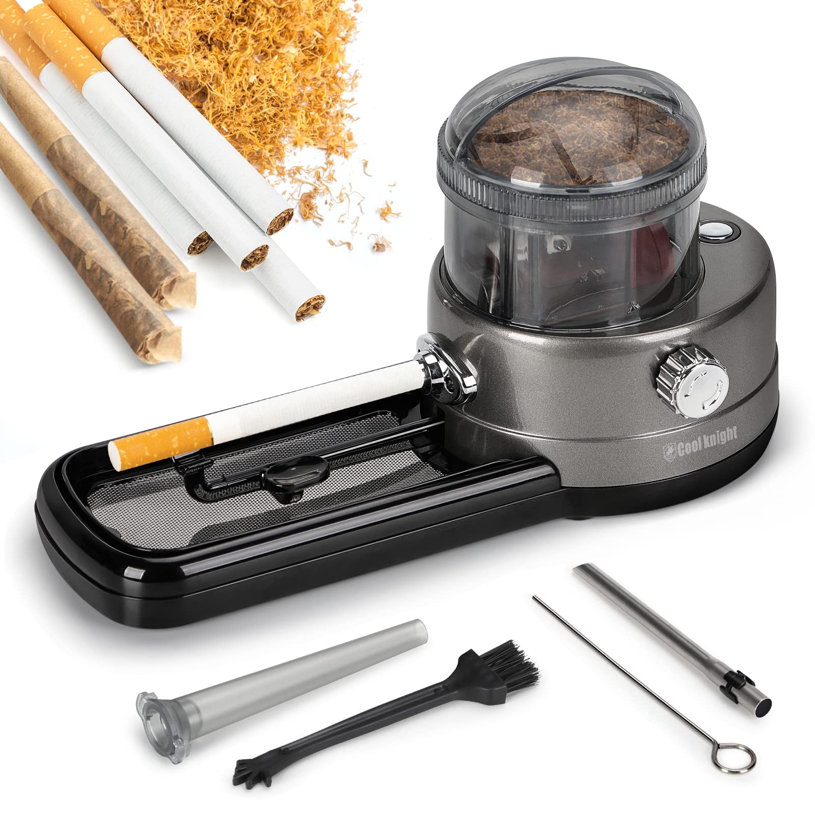 Electric Cigarette Rolling Machine Portable Tobacco Injector Machine Can Grind