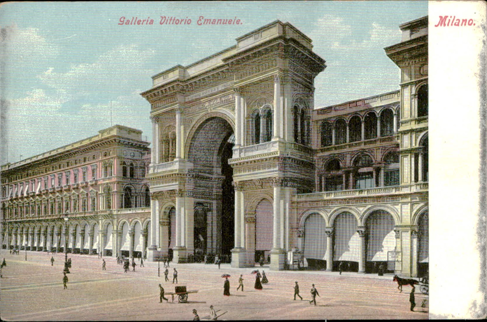 Postcard: Galleria Vittorio Emanuele. Milano.