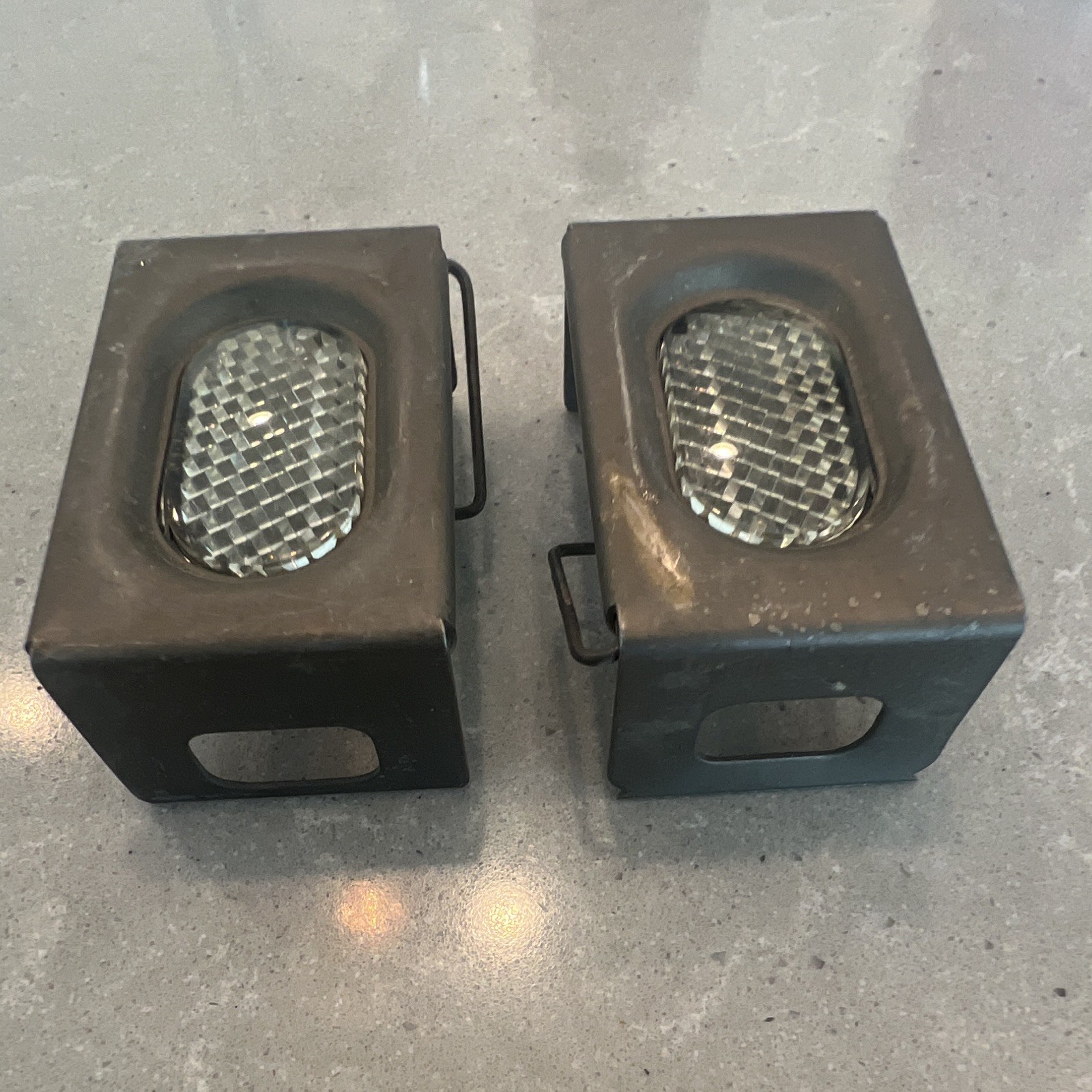 WW2 US ARMY ROAD MINE DELINEATOR REFLECTORS SET OF 2