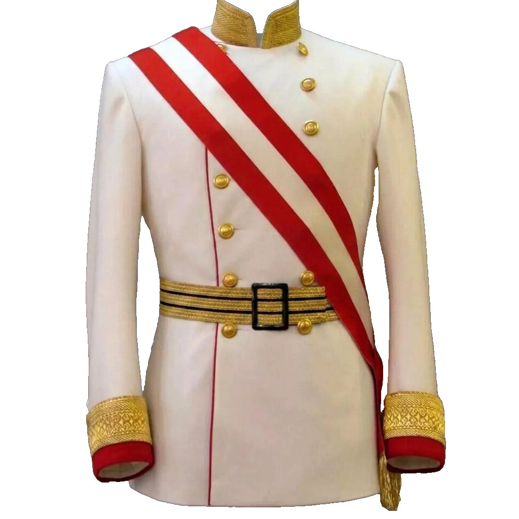 White Emperor Uniform Imperial Regiment Jacket Military Officer Wool Jacket White Emperor Uniform Imperial Regiment Jacket Military Officer Wool Jacket