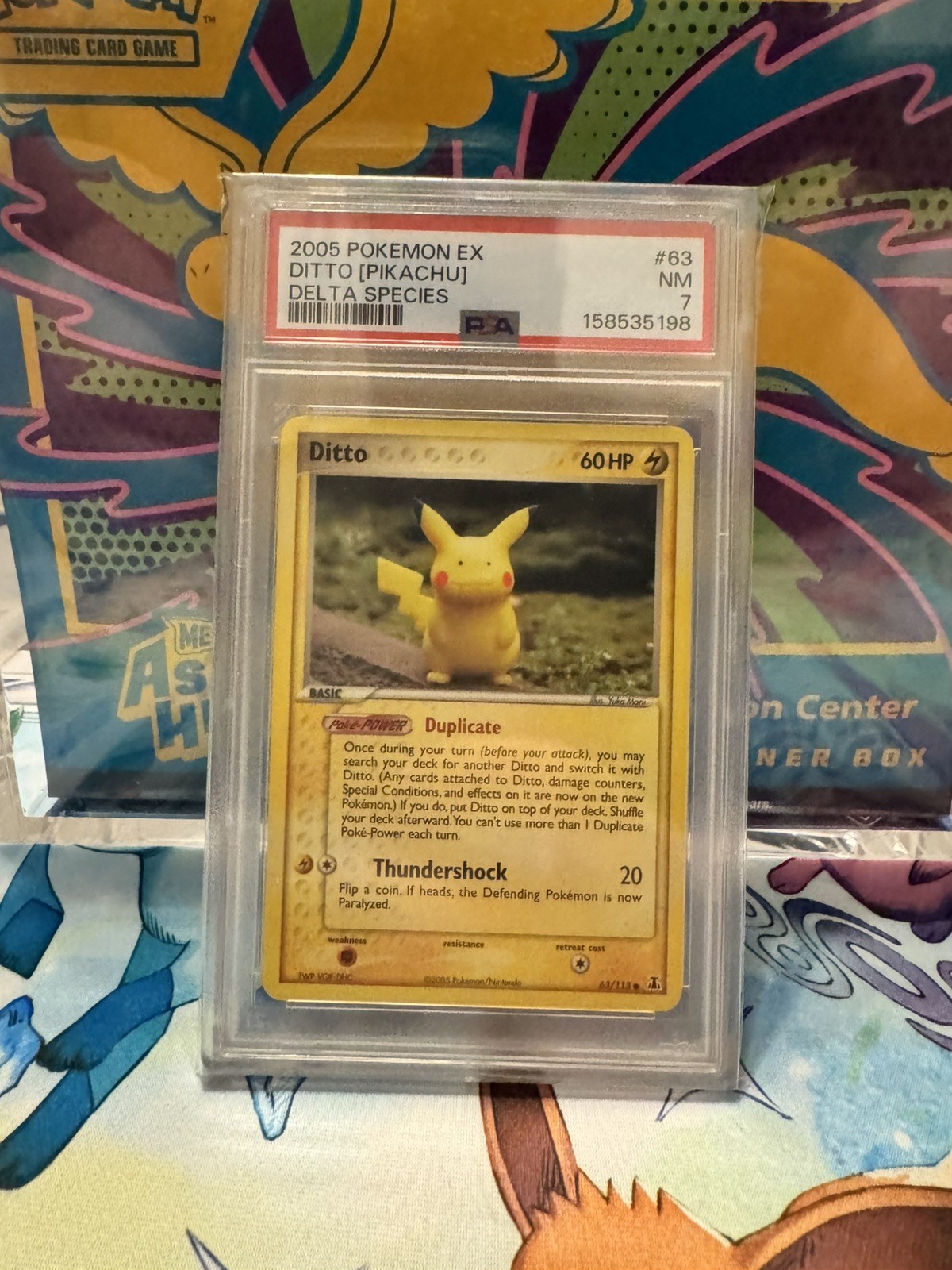 2005 Pokemon EX Delta Species 39 Ditto [Pikachu] PSA 7