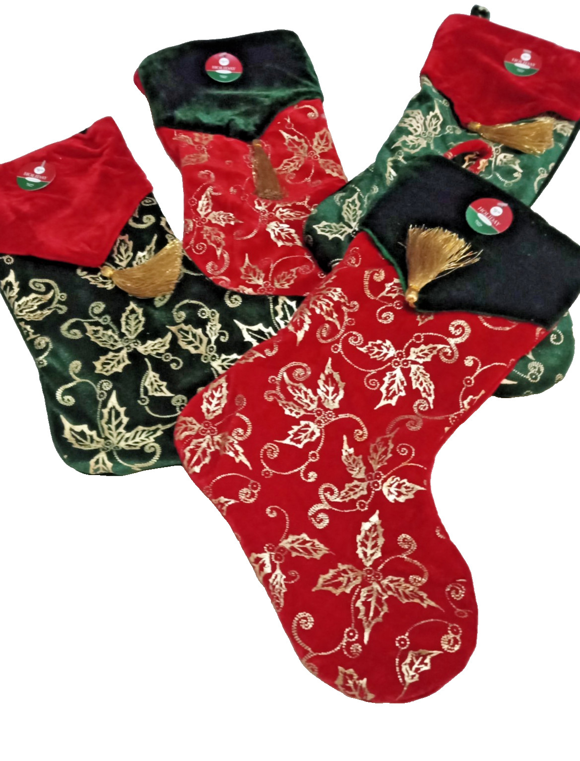 JO-ANN STORES 2007~CHRISTMAS STOCKINGS~4 PIECE SET~17 INCHES~NEW WITH TAG~L@@K
