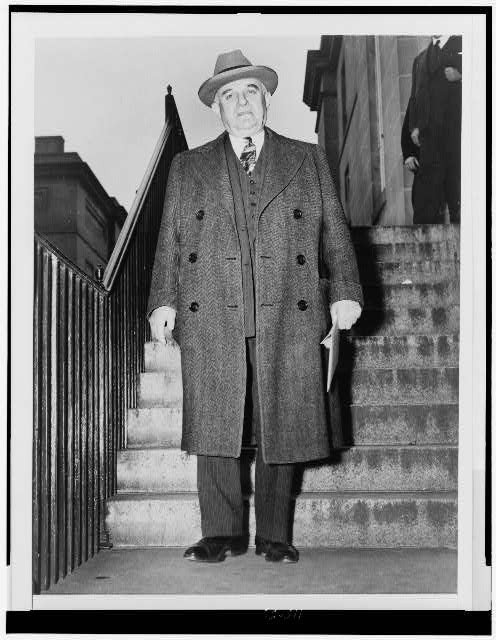 Photo:Joseph F. Guffey 1942 Viereck Trial Witness Portrait Steps