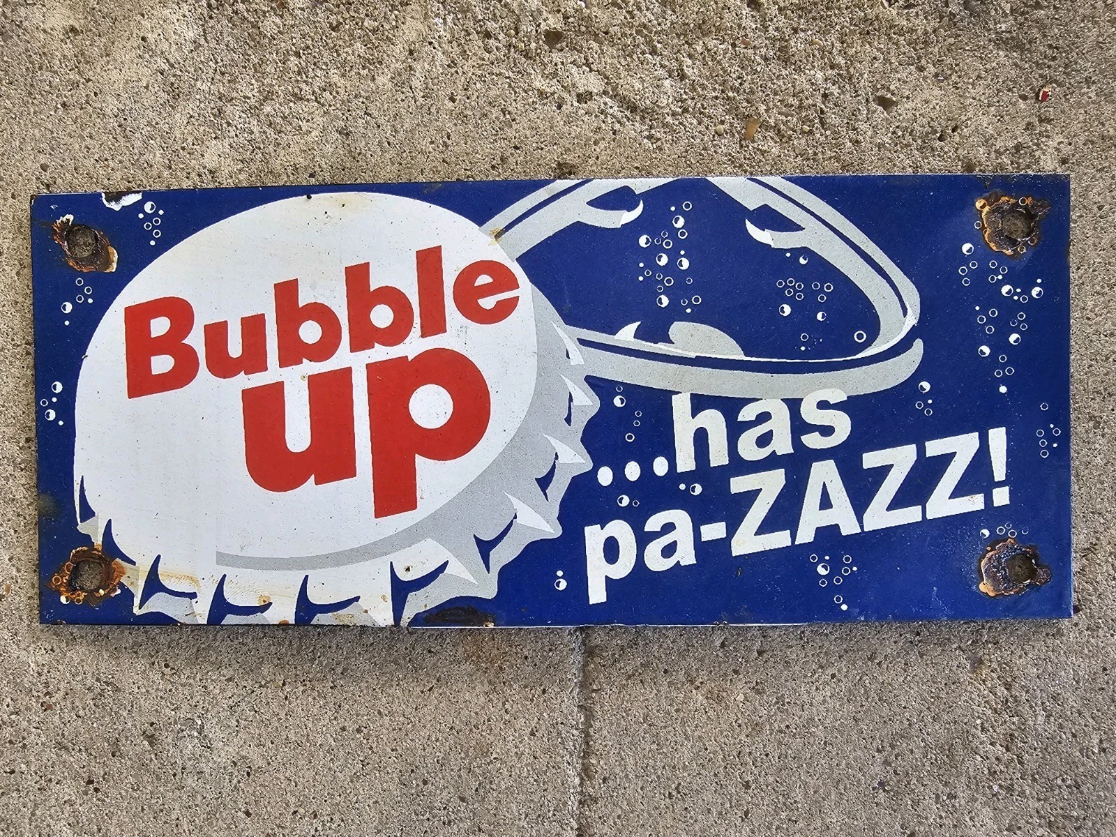 VINTAGE BUBBLE UP LEMON LIME SODA POP PORCELAIN SIGN 8 VINTAGE BUBBLE UP LEMON LIME SODA POP PORCELAIN SIGN 8