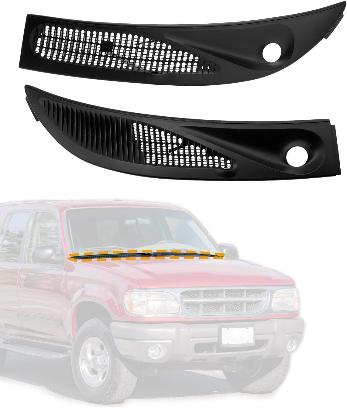 Wiper Cowl Grille, Compatible with 1995-2005 Ford Explorer 1997-2001 Mercury