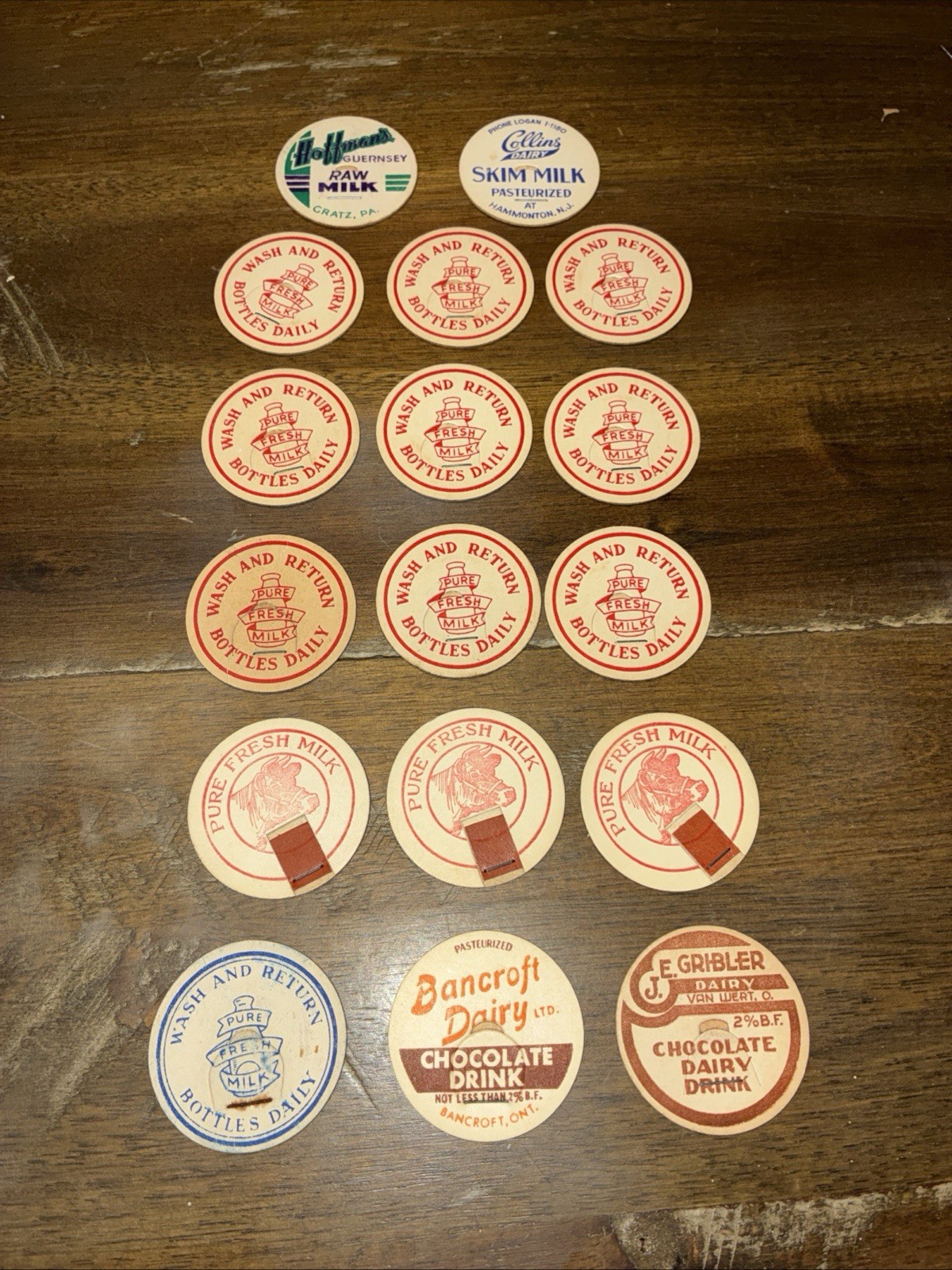 Vintage Milk Tops LOT of 17