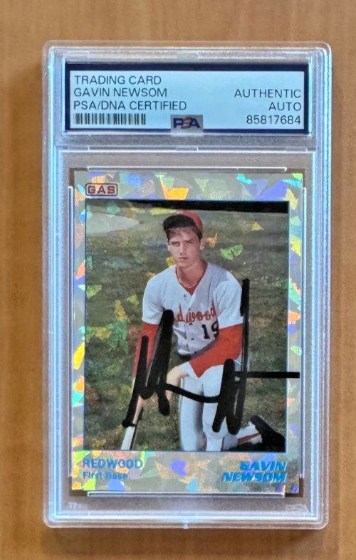 Gavin Newsom Signed Autographed 2024 GAS Cracked Foil Card #d 11/20 PSA/DNA COA