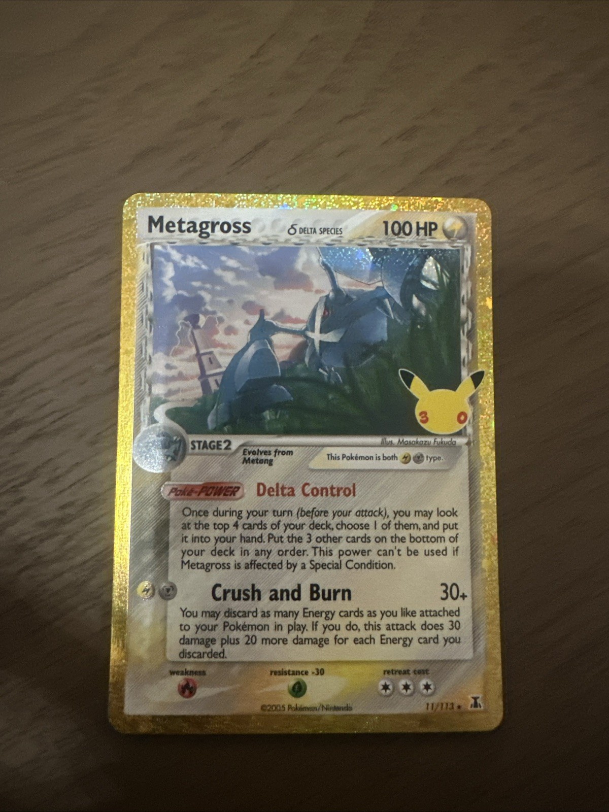Metagross 11/113 Rare Delta Species Pokemon Reverse Holo Heavily Played