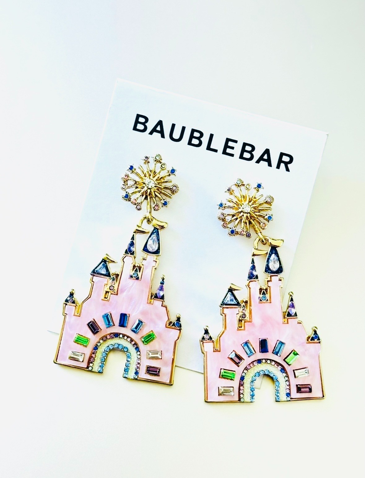NEW Disney Parks Collection x Baublebar Earrings Cinderella Castle WDW 50th