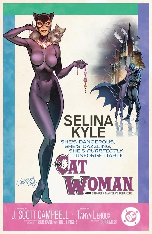 Catwoman 88 J Scott Campbell Exclusive Cover B Signed Presale
