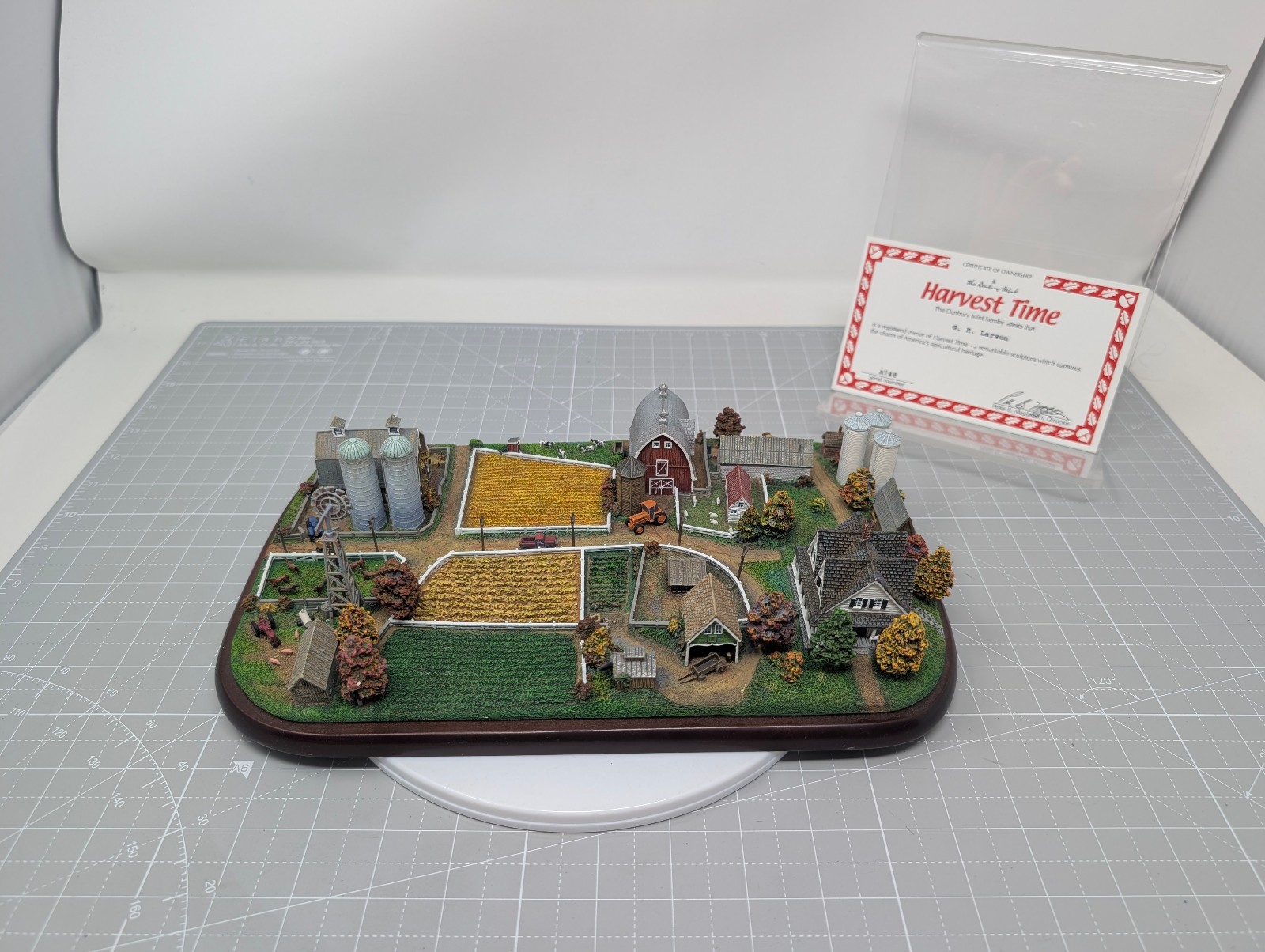 Danbury Mint Harvest Time by Bob Russell Miniature Farm Display Vintage w/COA