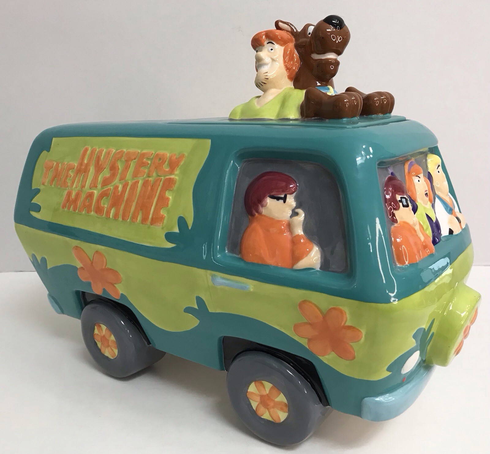 Vintage SCOOBY DOO MYSTERY MACHINE VAN Cookie Jar 1999 Treasure Craft