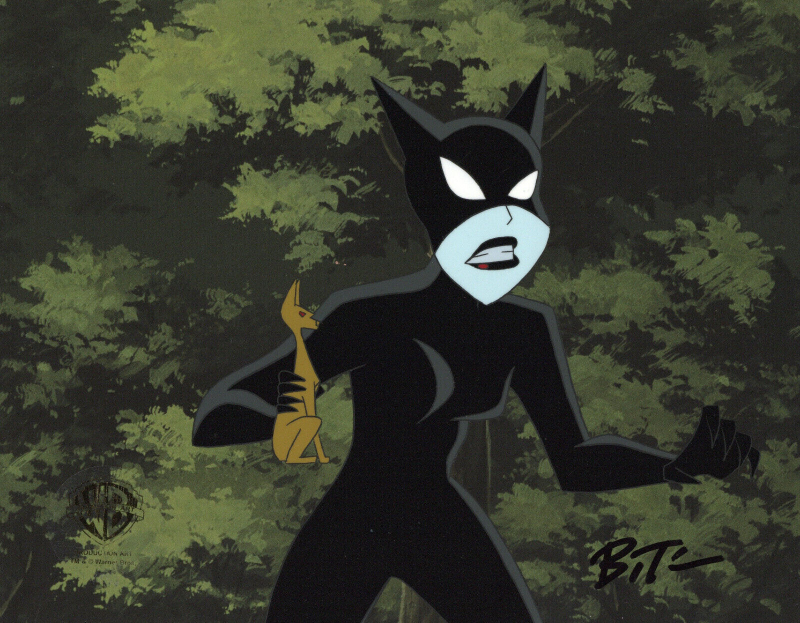 New Batman Adventures-Original Prod Cel-Catwoman-Cult of the Cat-Signed Timm