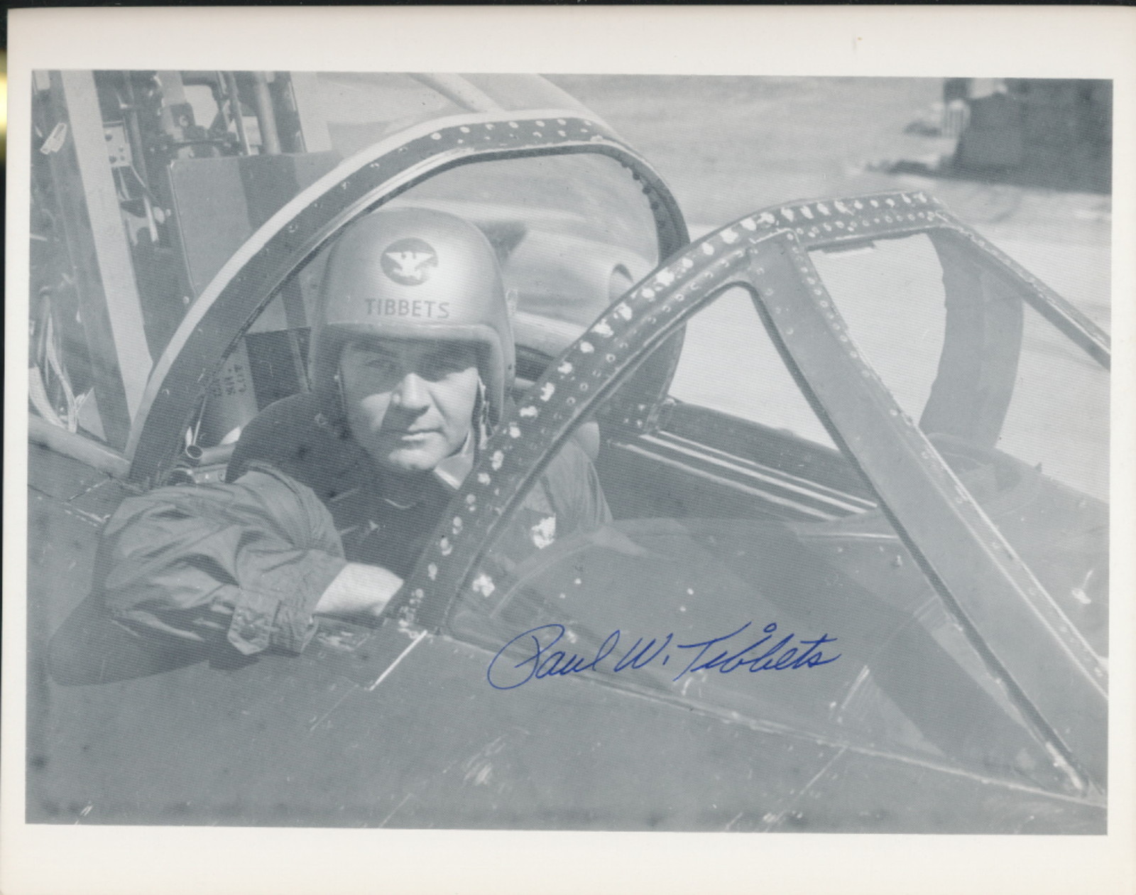 Paul Tibbets-Enola Gay Pilot--signed photo, as a B-47 test pilot Hiroshima