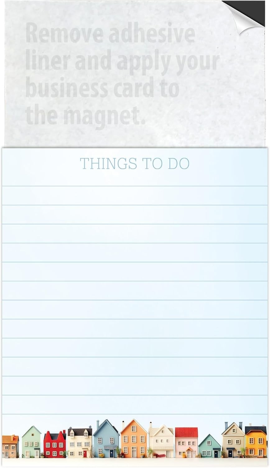 Magnet Notepads - With a peel and stick area for your Business Card(Box of 100)