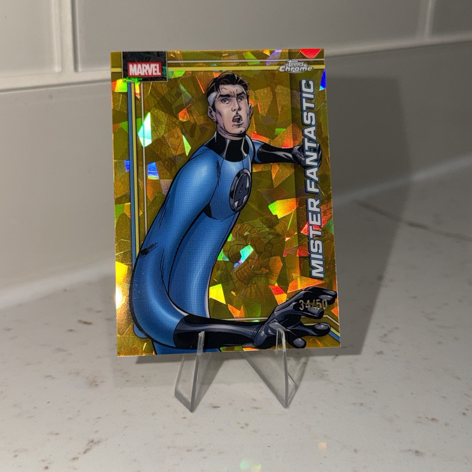 2026 Topps Chrome Marvel Comics Sapphire Mister Fantastic Gold Refractor /50
