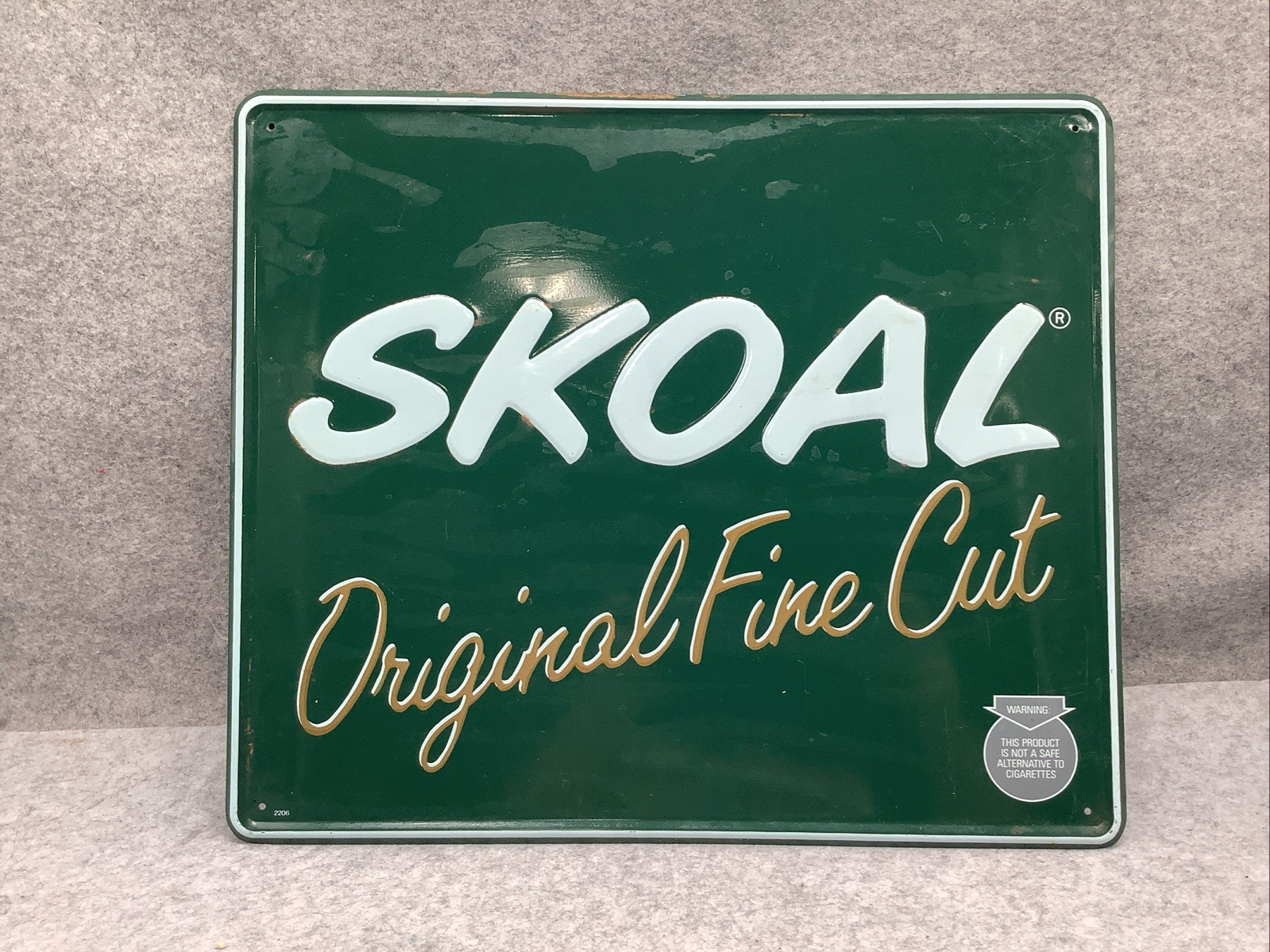 Green Skoal Original Fine Cut Sign Green Skoal Original Fine Cut Sign