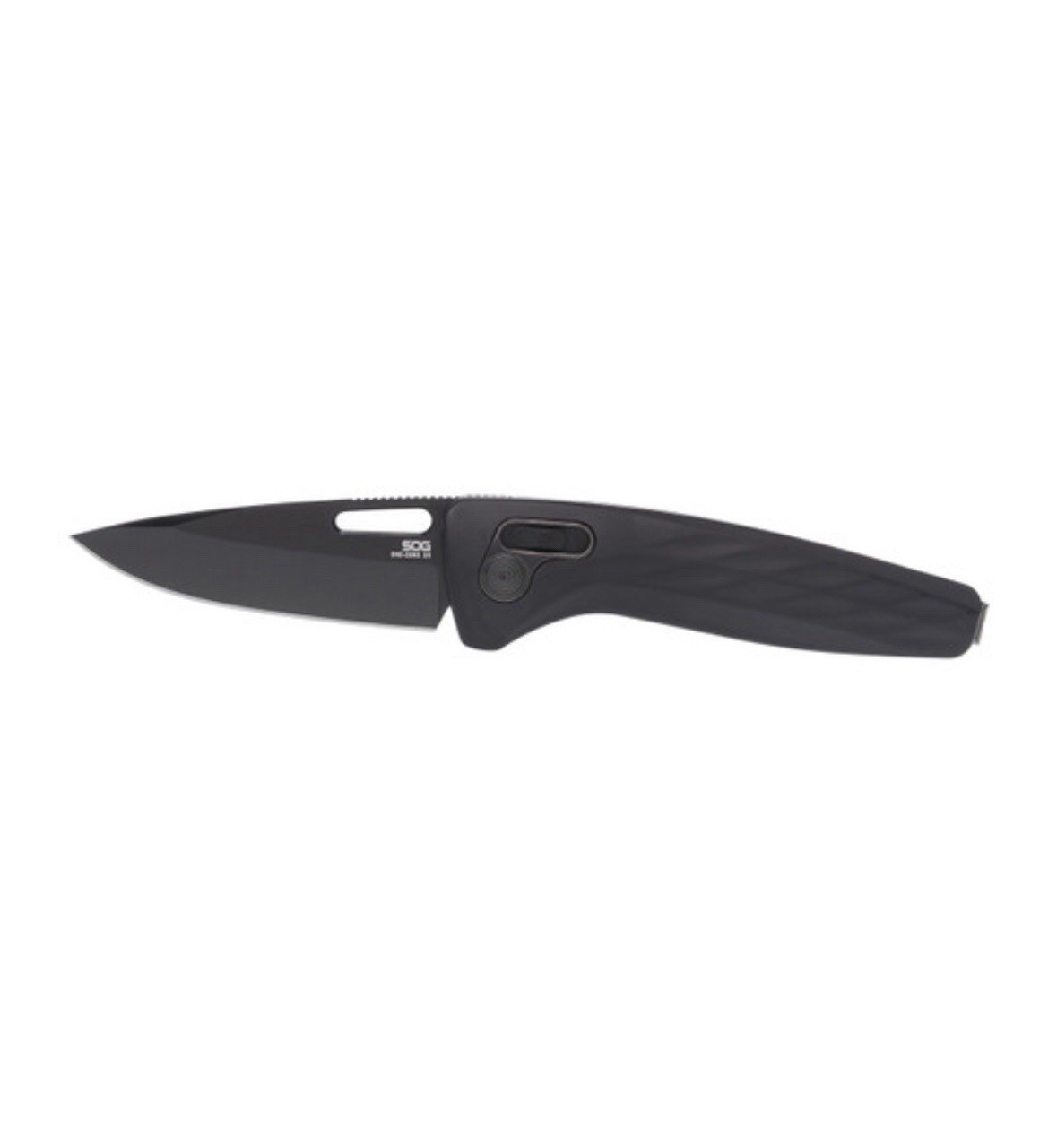 SOG One Zero XR Folder Cryo CPM S35Vn Steel Drop Point Knife Black Chrome