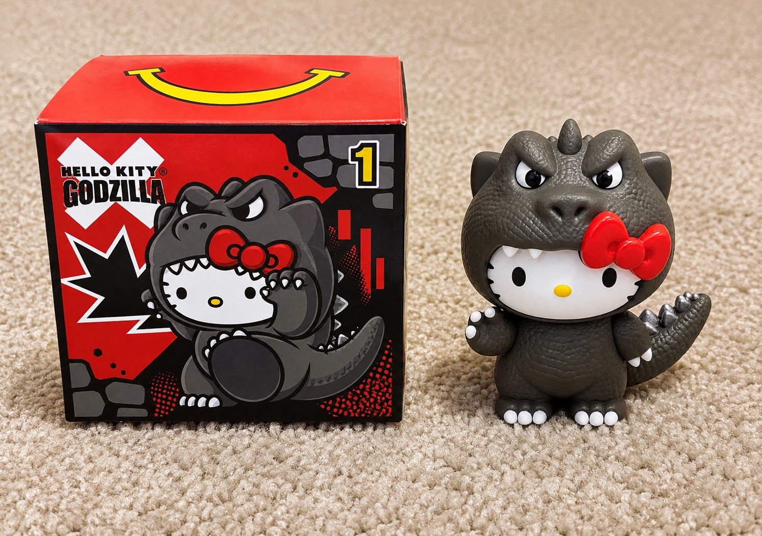 2026 McDonald’s Happy Meal Hello Kitty X Godzilla Figure #1 🔹AUTHENTIC🔹