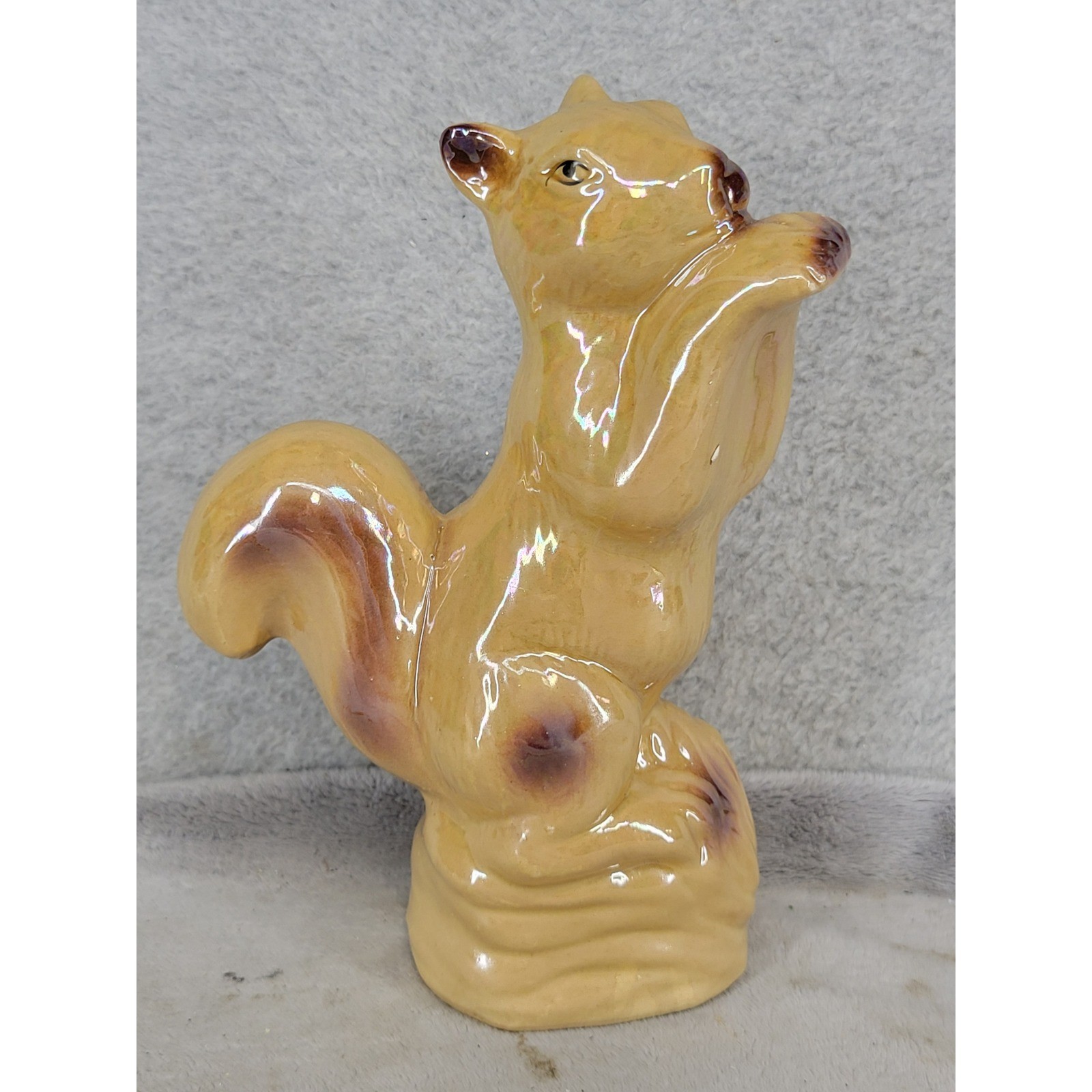 Vintage K's Collection Squirrel Figurine Iridescent Ceramic Animal Decor 7