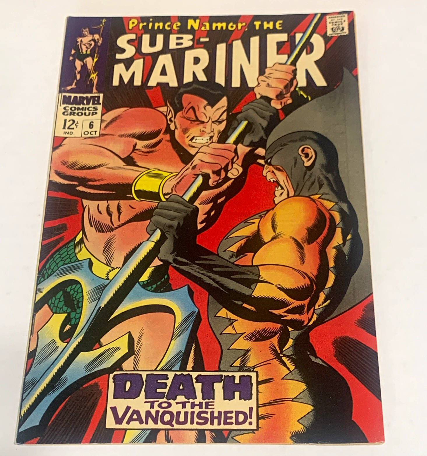 Marvel Prince Namor, the Sub-Mariner #6 (Oct 1968) Silver Age Stan Lee VF
