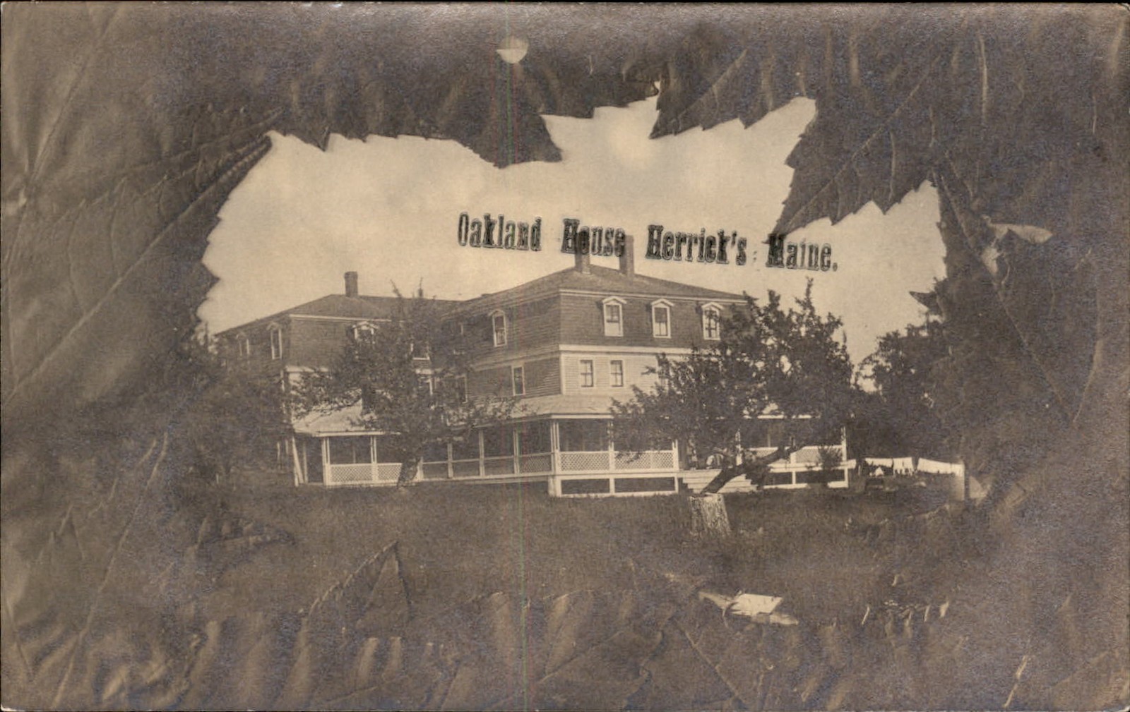 Herricks Brooksville Maine ME Oakland House c1910 Real Photo Postcard bhn