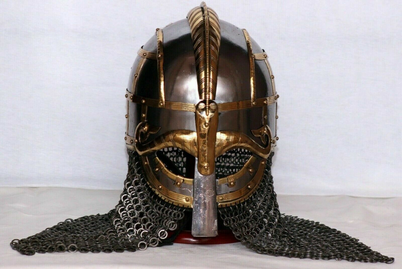 Roman Warrior Helmet King Dress Larp Crusader Spartan Medieval Costume Wearables