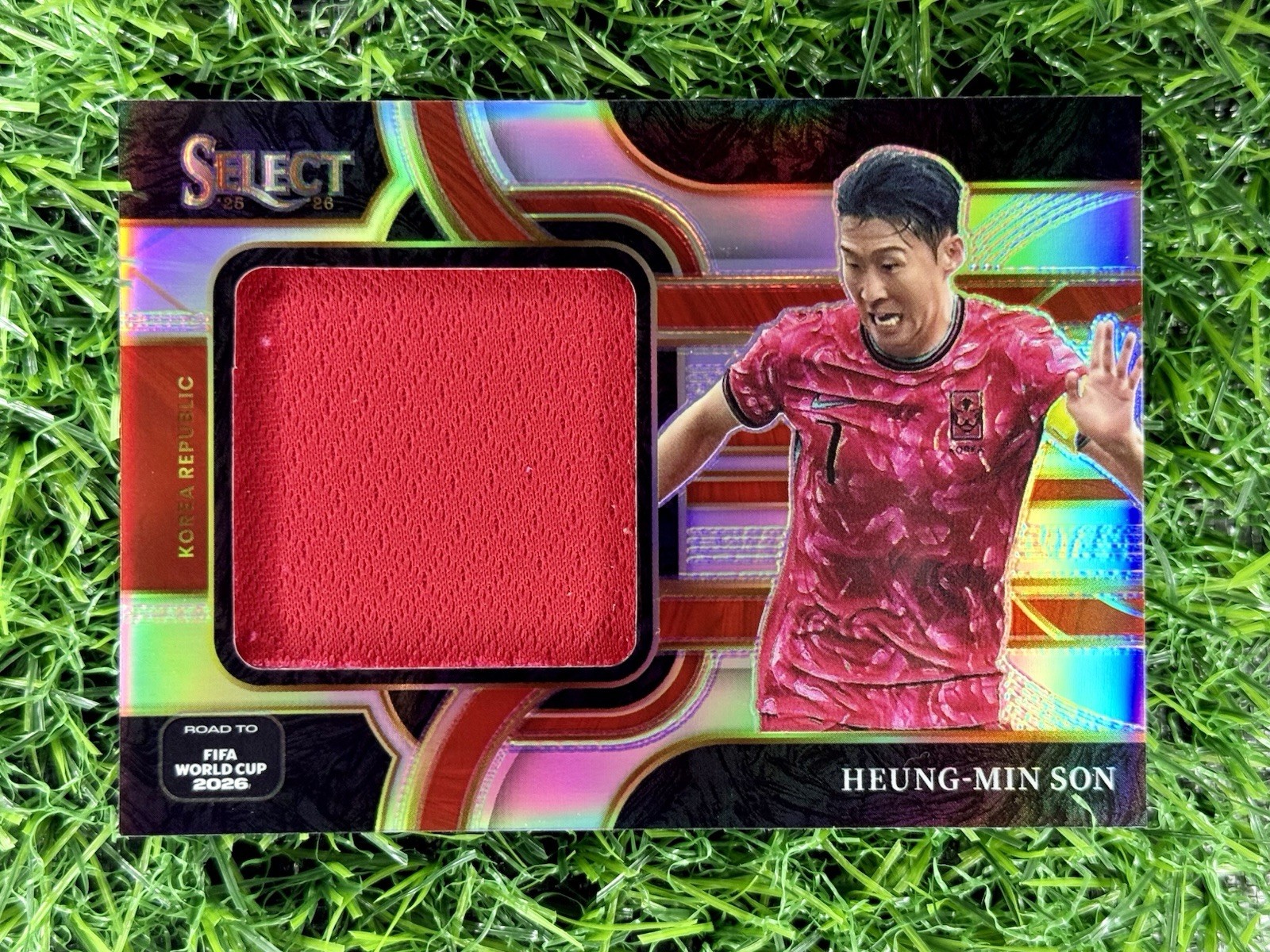 Heung-Min Son Korea Republic #JS-HMS Jumbo Swatches Prizm Panini Select