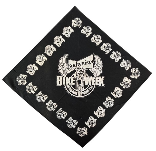 Vintage '95 Scarf Budweiser Daytona Beach Bike Week Hogs Choppers & Suds