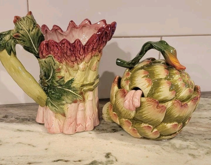 NEW VTG Fitz & Floyd Pitcher Creamer and Sugar Bowl Set Box
