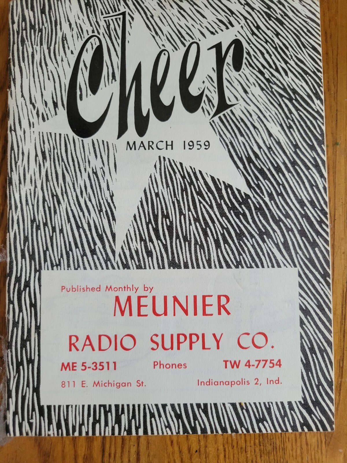 Vintage 1959 CHEER Booklet Advertising Meuier Radio Supply Co. Indianapolis