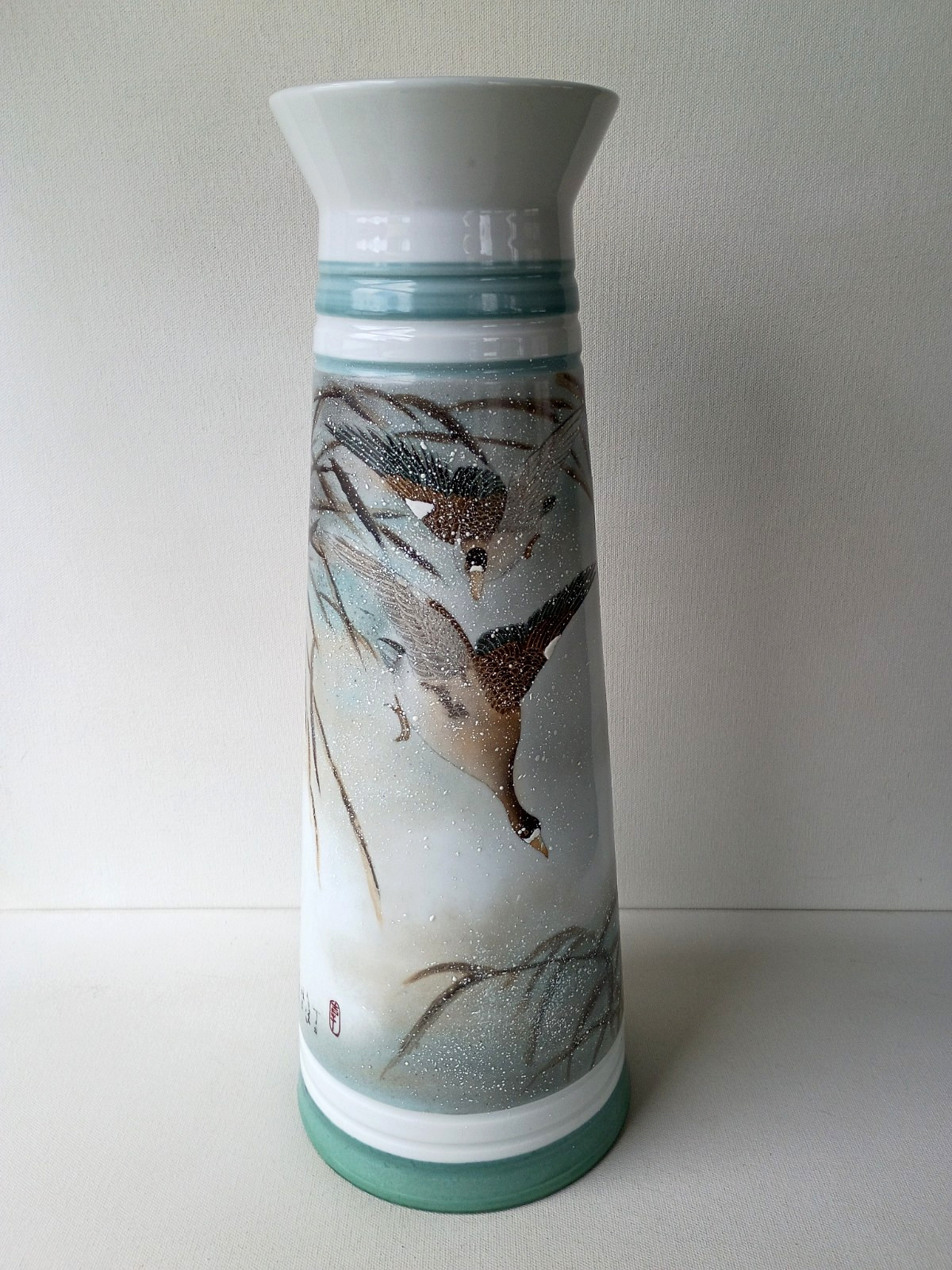 FINE SIGNED JINGDEZHEN CHINESE PORCELAIN 16.75\ FINE SIGNED JINGDEZHEN CHINESE PORCELAIN 16.75\