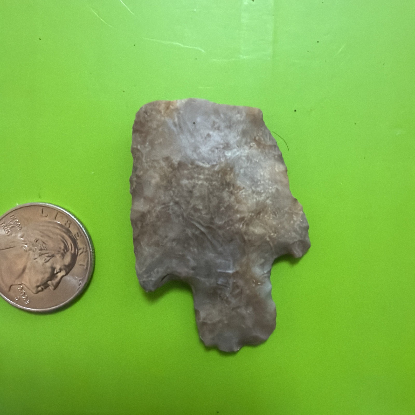 Arrowhead Authentic Indian Artifacts -South/Eastern Kentucky chipped Spear Head
