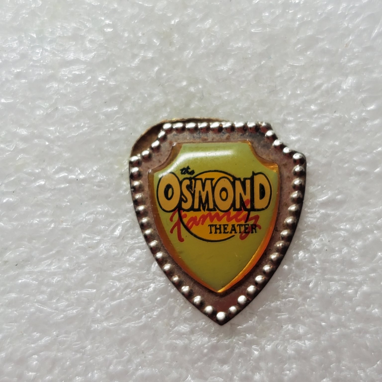 Vintage The Osmond Family Theater Branson Missouri Souvenir Lapel Pin Hong Kong