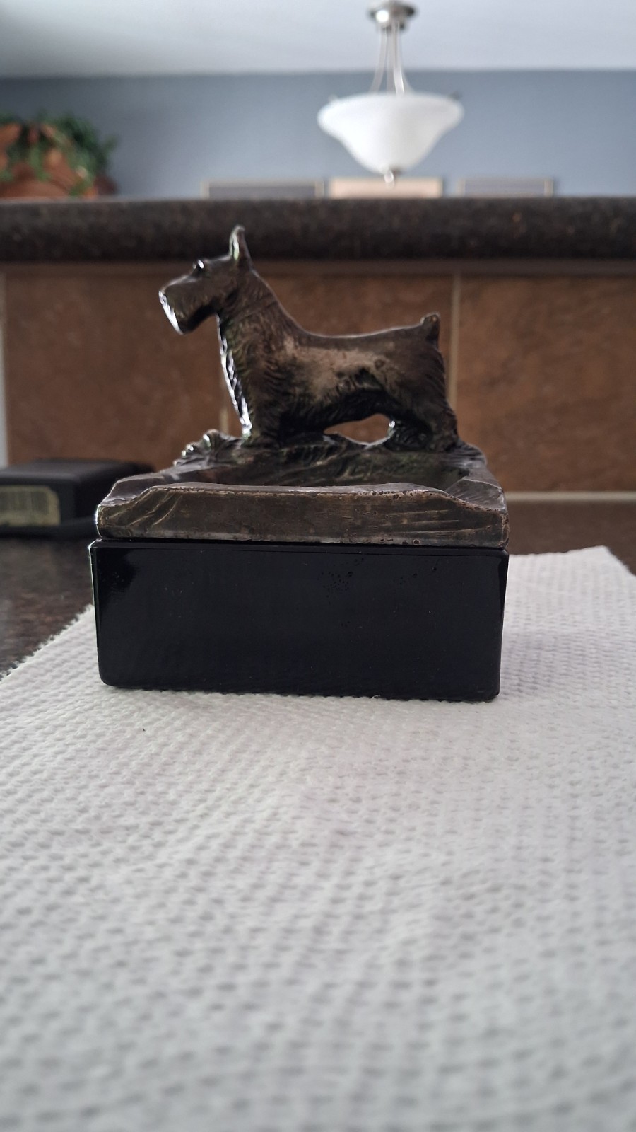 Vintage Bronze Scotty ashtray 