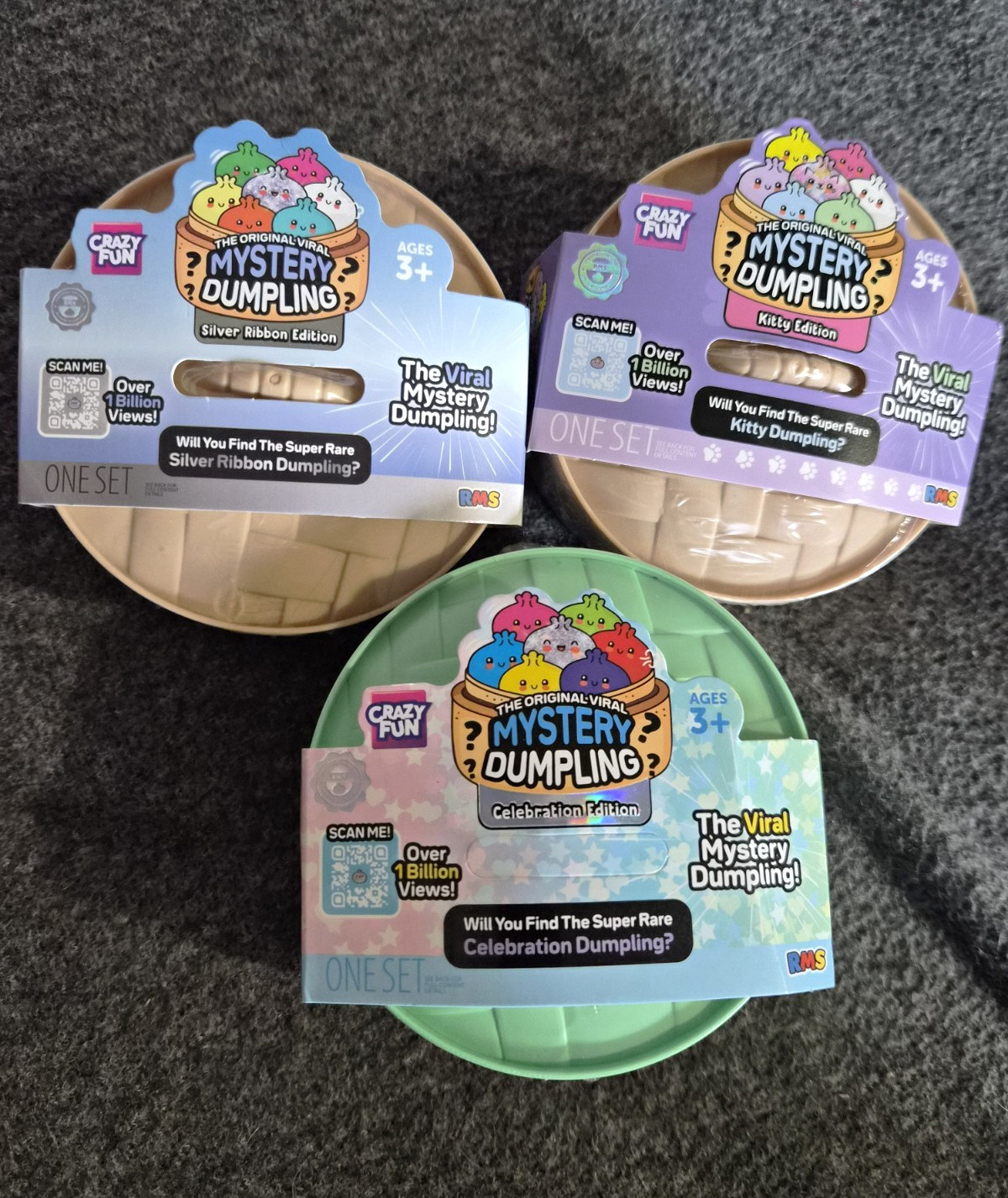 Just Released 3 RMS  Dumplings, Silver Ribbon, Kitty Dumpling & Celebrations