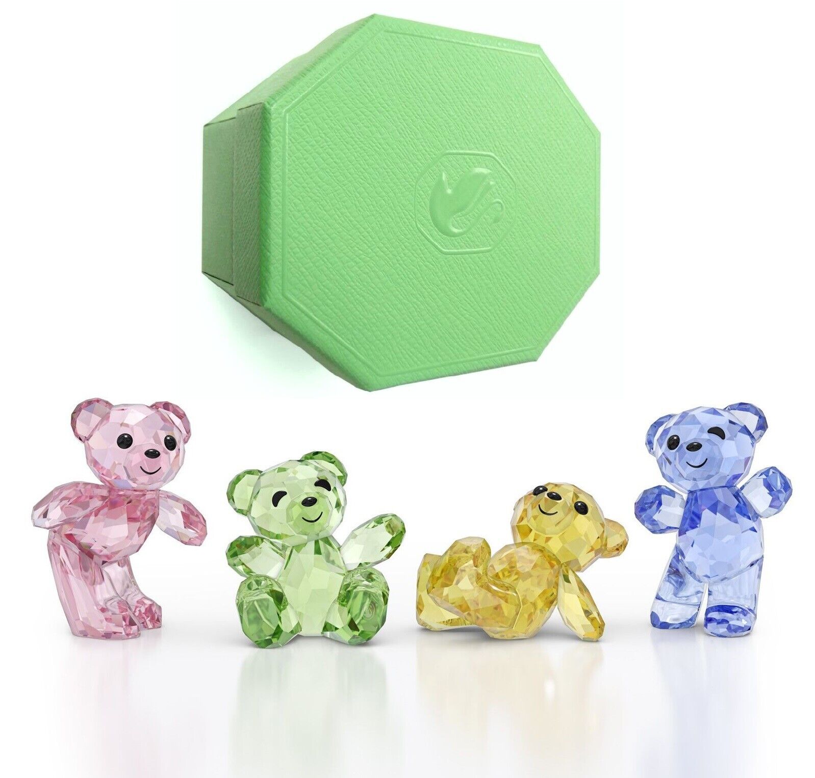 Swarovski Crystal Kris Bear Collection 30th Anniversary 4-Colors Ornament Set