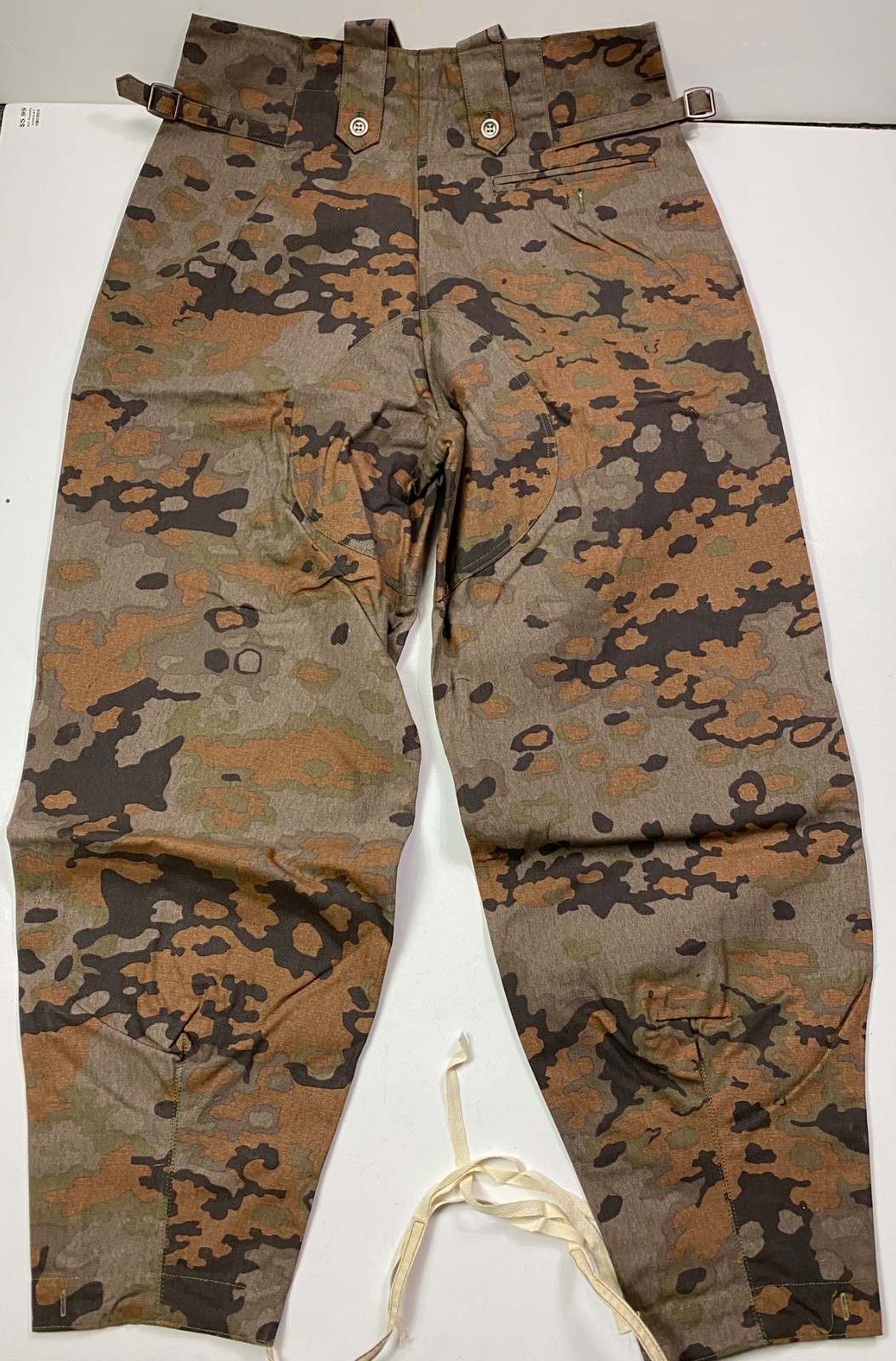 WWII GERMAN WAFFEN FALL OAK CAMO FIELD TROUSERS- SIZE 3 34-36 WAIST WWII GERMAN WAFFEN FALL OAK CAMO FIELD TROUSERS- SIZE 3 34-36 WAIST