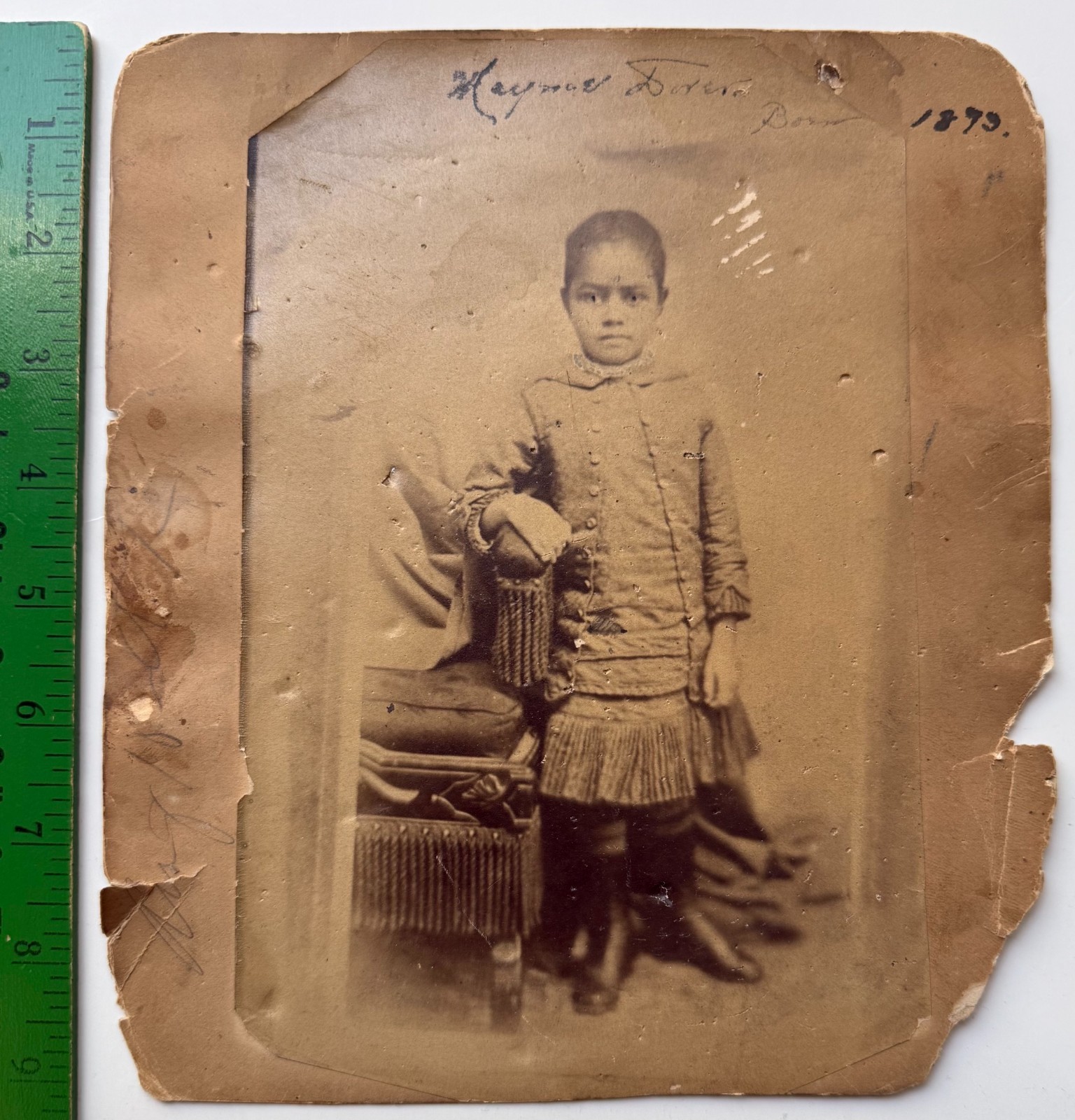 1800's Large African American Girl Mounted Photograph/Cabinet Card - Identified
