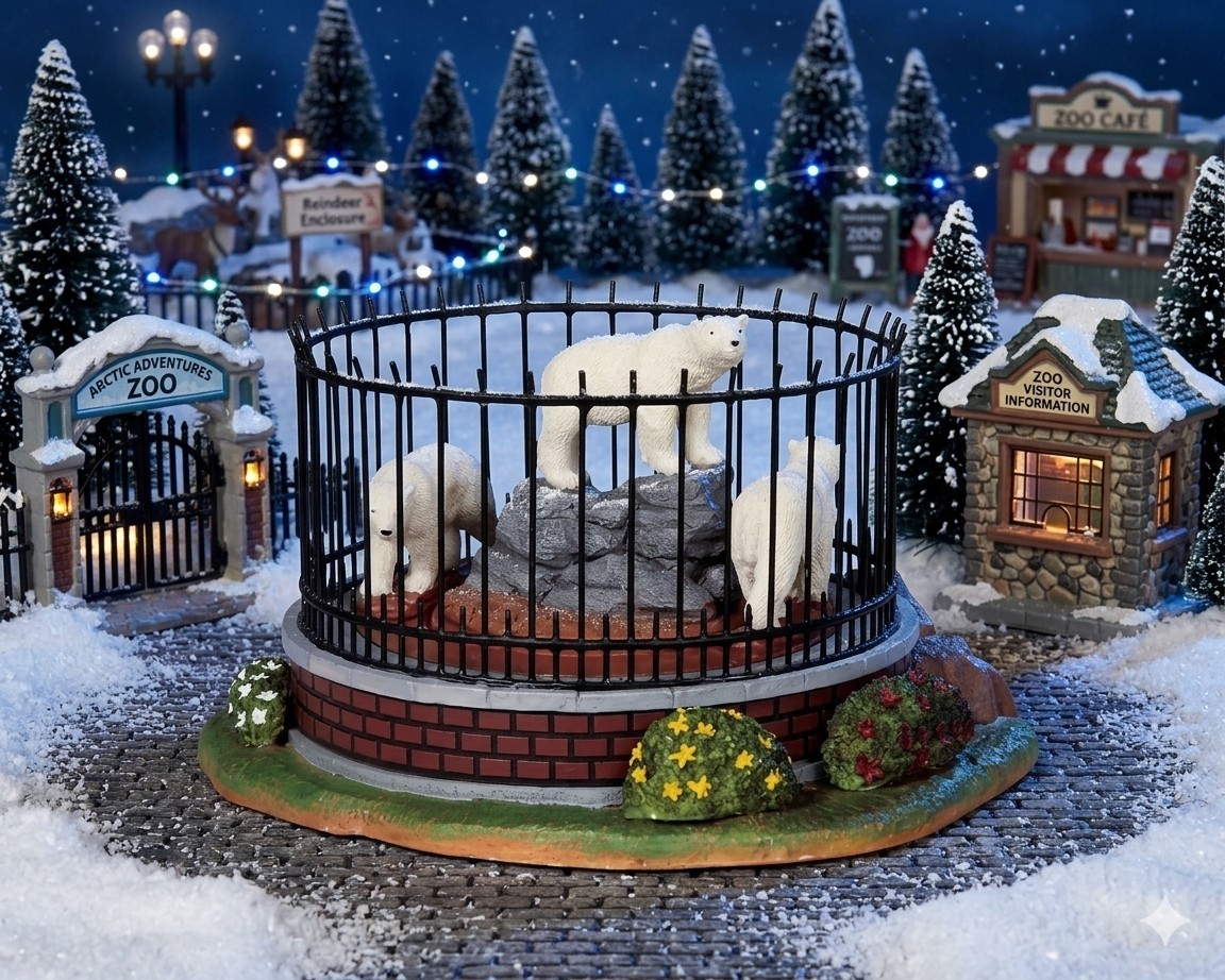 Lemax POLAR BEAR CAGE #84848 • RETIRED