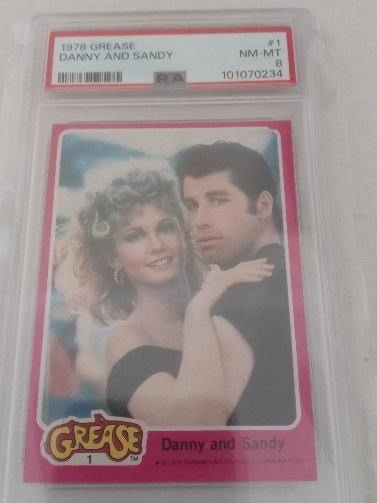 1978 TOPPS GREASE PSA 8-9 LOT OF 24 PINK SERIES 1 CARDS
