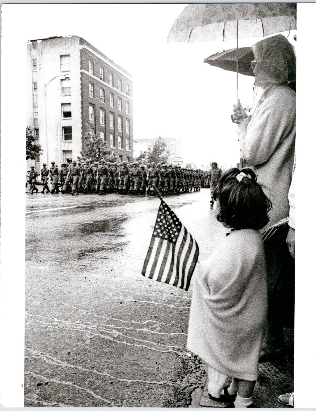 1960's U.S. MILITARY PARADE GIRL FLAG 8.5
