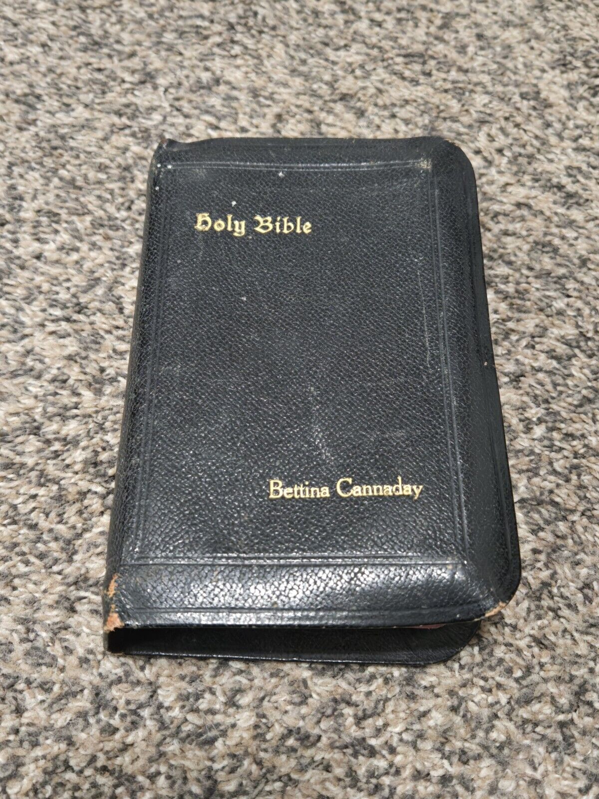 VTG 1926 Small Leather Bound Holy Bible International Series Self-Pronouncing 