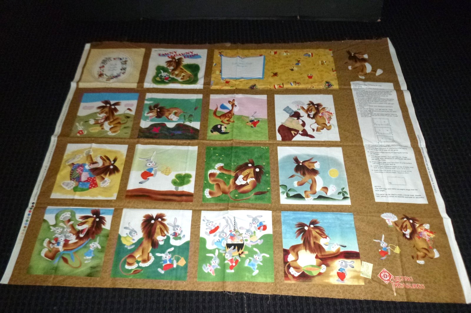 The Scrawny Tawny Lion Little Golden Book Fabric Panel Quilting Treasures The Scrawny Tawny Lion Little Golden Book Fabric Panel Quilting Treasures